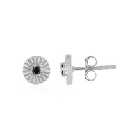 Orecchini in argento con Diamante Blu I3