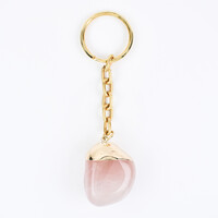 Accessorio in acciaio inossidabile con Quarzo Rosa