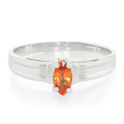 Anello in argento con Zaffiro Arancione