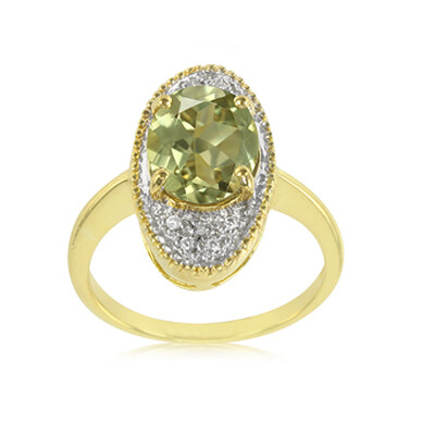 Anello placcato in oro con Zultanite
