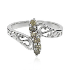 Anello in argento con Diamante Champagne