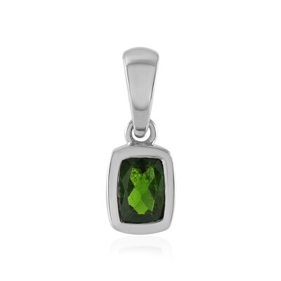 Ciondolo in argento con Diopside Russo