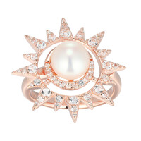 Anello in argento con Perla d'Acqua Dolce Bianca