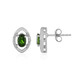 Orecchini in argento con Diopside Russo