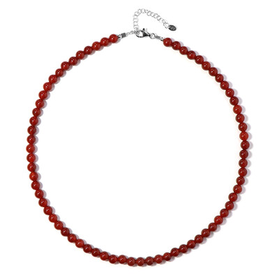 Collana in argento con Onice Rossa