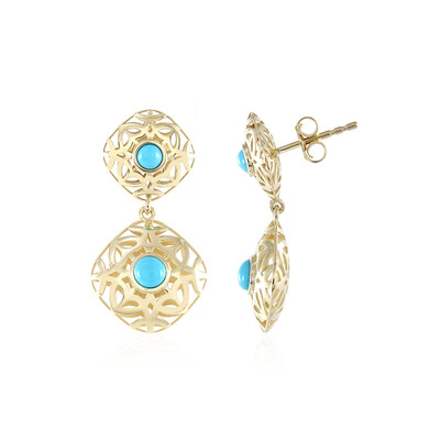 Orecchini in oro con Turchese Sleeping Beauty (Ornaments by de Melo)