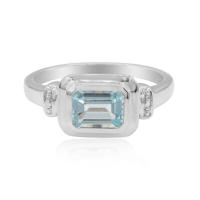 Anello in argento con Topazio Blu Cielo