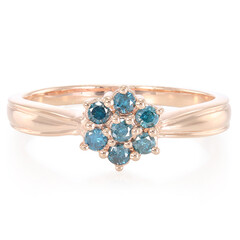 Anello placcato in oro con Diamante Fancy