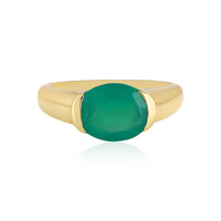 Anello in argento con Onice Verde
