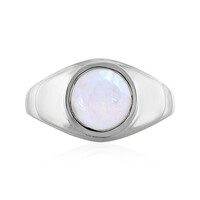 Anello in argento con Pietra di Luna Arcobaleno