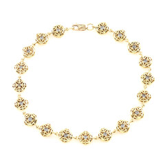 Bracciale in oro con Diamante Champagne I2 (Ornaments by de Melo)