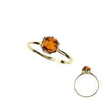 Anello in oro con Ambra Baltica