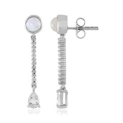 Orecchini in argento con Topazio Bianco