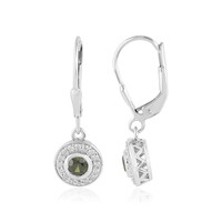 Orecchini in argento con Zircone Ceylon Verde