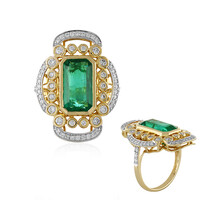 Anello in oro con Smeraldo Zambia AAA (AMAYANI)