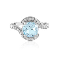 Anello in argento con Topazio Blu Cielo