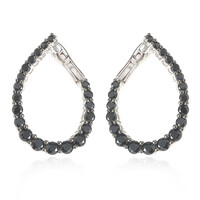 Orecchini in argento con Spinello Nero