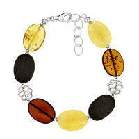 Bracciale in argento con Ambra Baltica