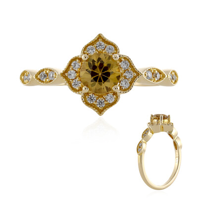 Anello in oro con Zircone Giallo