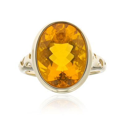 Anello in oro con Opale di Fuoco Messicano (CUSTODANA)