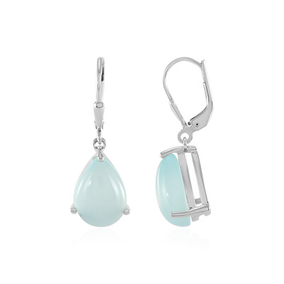 Orecchini in argento con Calcedonio Acqua