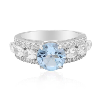 Anello in argento con Topazio Blu Cielo