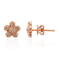 Orecchini in oro con Diamante Rose de France SI1 di Argyle