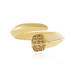 Anello in argento con Diamante Cioccolato I2