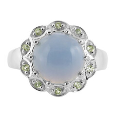 Anello in argento con Opale Blu