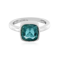 Anello in argento con Fluorite Petrolio del Belgio