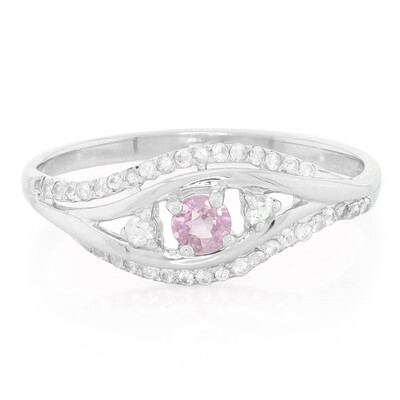 Anello in argento con Zaffiro Ceylon Rosa