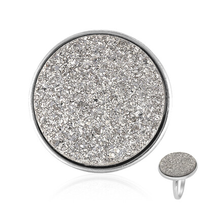 Anello in argento con Agata Glitter
