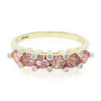 Anello in oro con Zaffiro Padparadscha (non riscaldato)