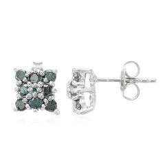 Orecchini in argento con Diamante Fancy