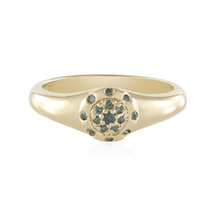Anello in argento con Diamante Blu I2