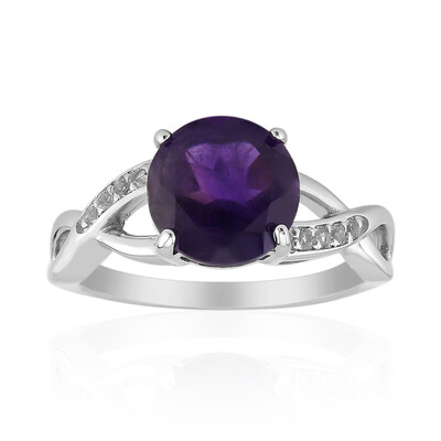Anello in argento con Ametista Zambiana
