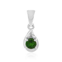 Ciondolo in argento con Diopside Russo