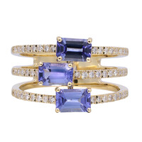 Anello in oro con Tanzanite AAA (CIRARI)