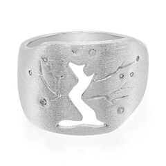 Anello da uomo in argento con Zircone