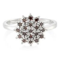 Anello placcato in platino con Diamante Fancy