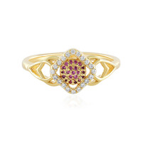 Anello in argento con Zaffiro Ceylon Rosa (non riscaldato)