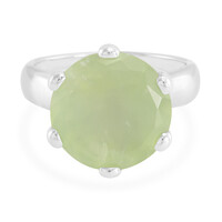 Anello in argento con Prehnite