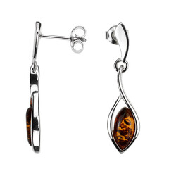 Orecchini in argento con Ambra Baltica