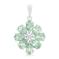 Ciondolo in argento con Fluoroapatite Verde Menta