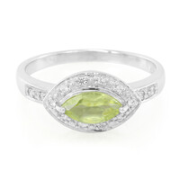 Anello in argento con Peridoto Manchuria