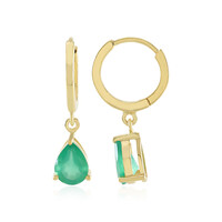 Orecchini in argento con Onice Verde