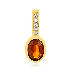 Ciondolo in oro con Cianite Arancione della Tanzania