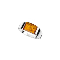 Anello in argento con Ambra Baltica