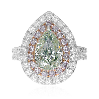 Anello in oro con Diamante Verde SI1 (CIRARI)
