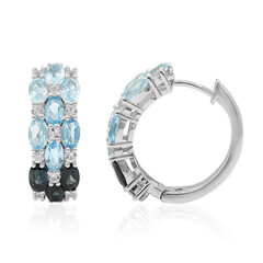 Orecchini in argento con Topazio Blu Londra